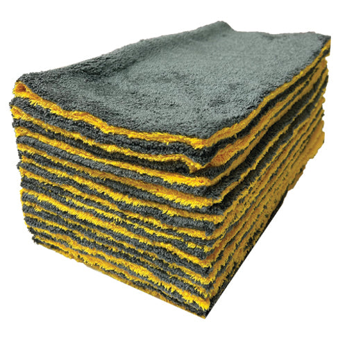 Edgeless Dual-Faced Buffing Towel Blue & Grey Color, 700 GSM, 16x16 inch